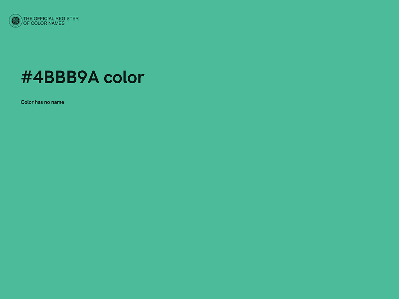 #4BBB9A color image