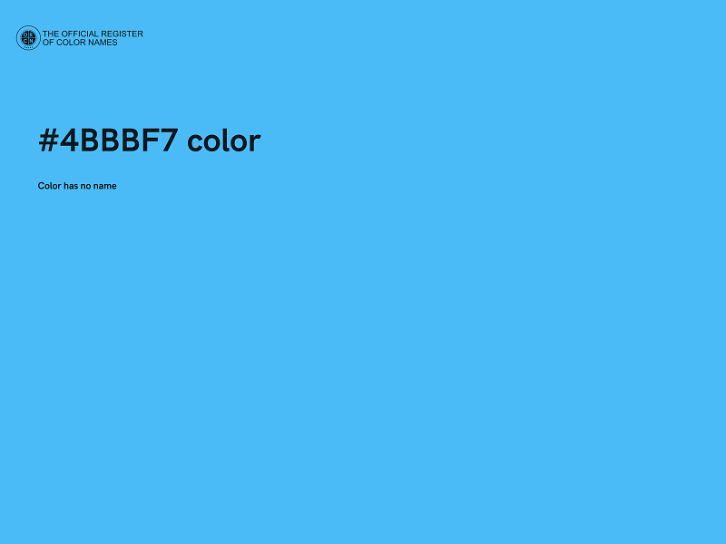 #4BBBF7 color image