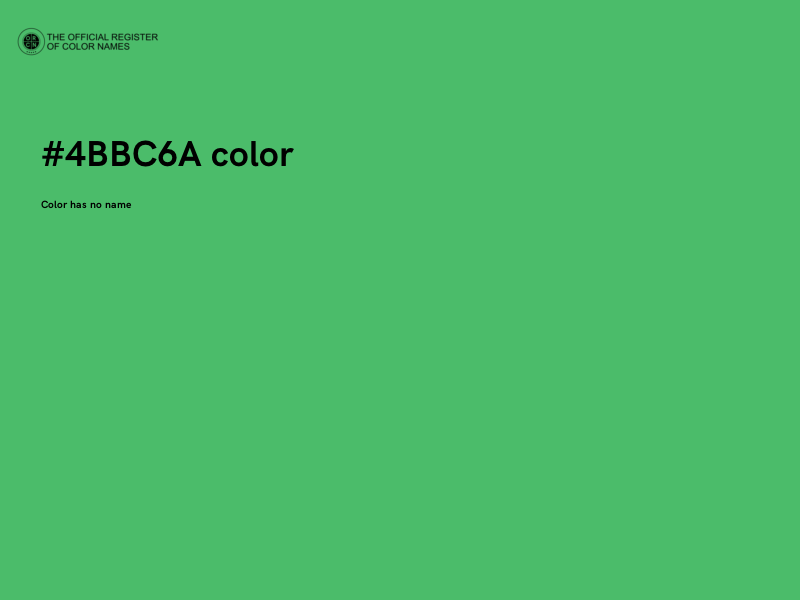 #4BBC6A color image