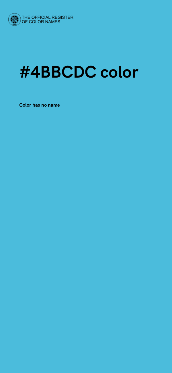 #4BBCDC color image