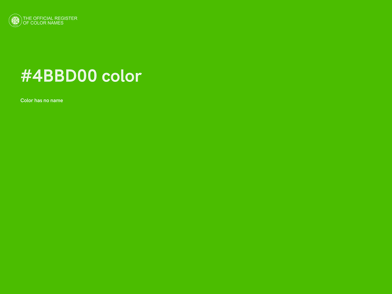 #4BBD00 color image