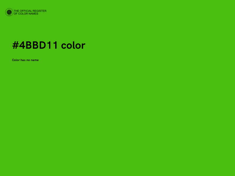 #4BBD11 color image