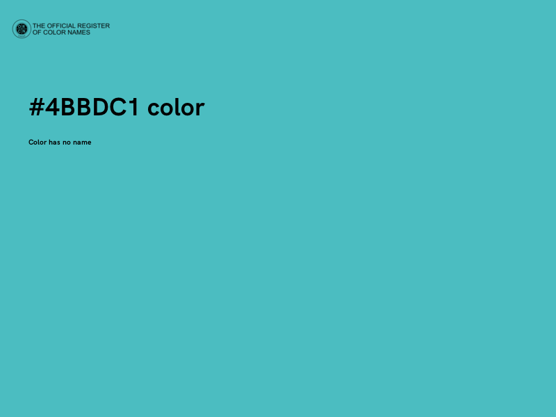 #4BBDC1 color image