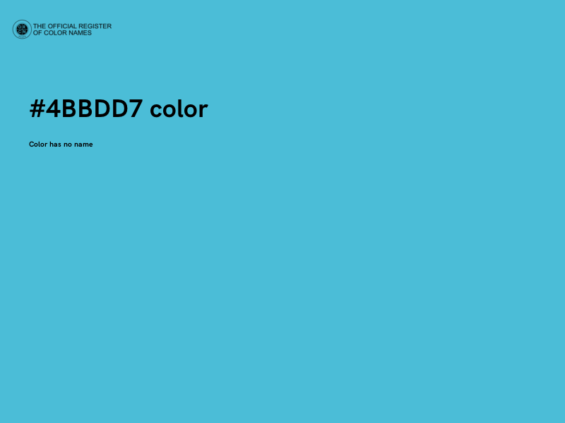 #4BBDD7 color image