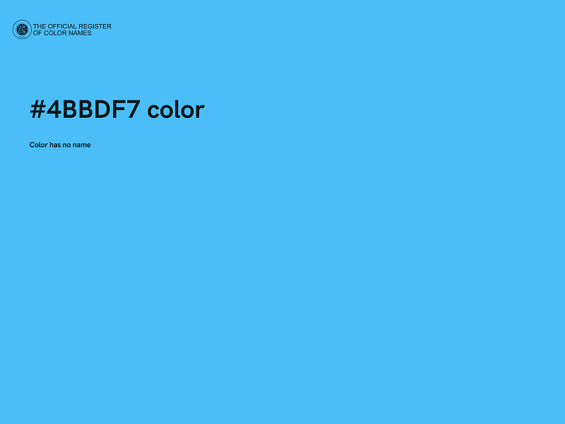 #4BBDF7 color image