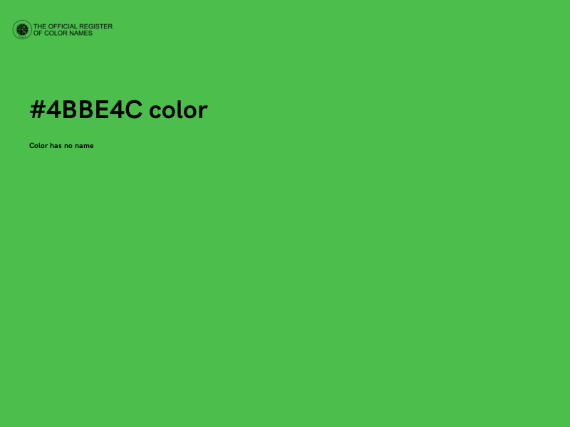 #4BBE4C color image