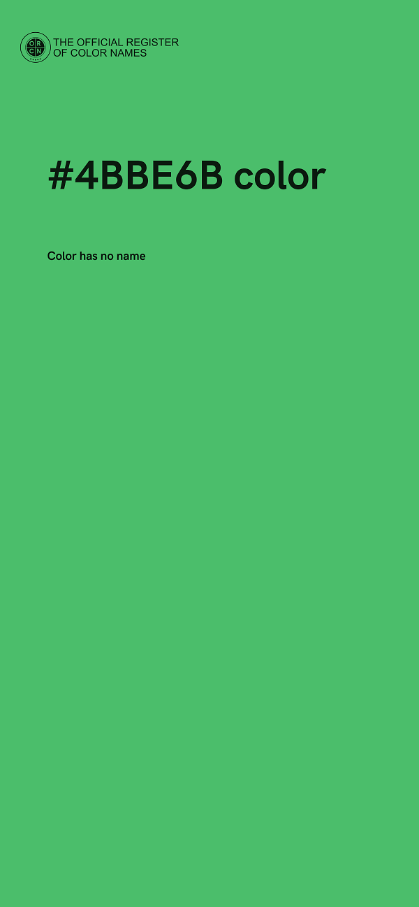 #4BBE6B color image