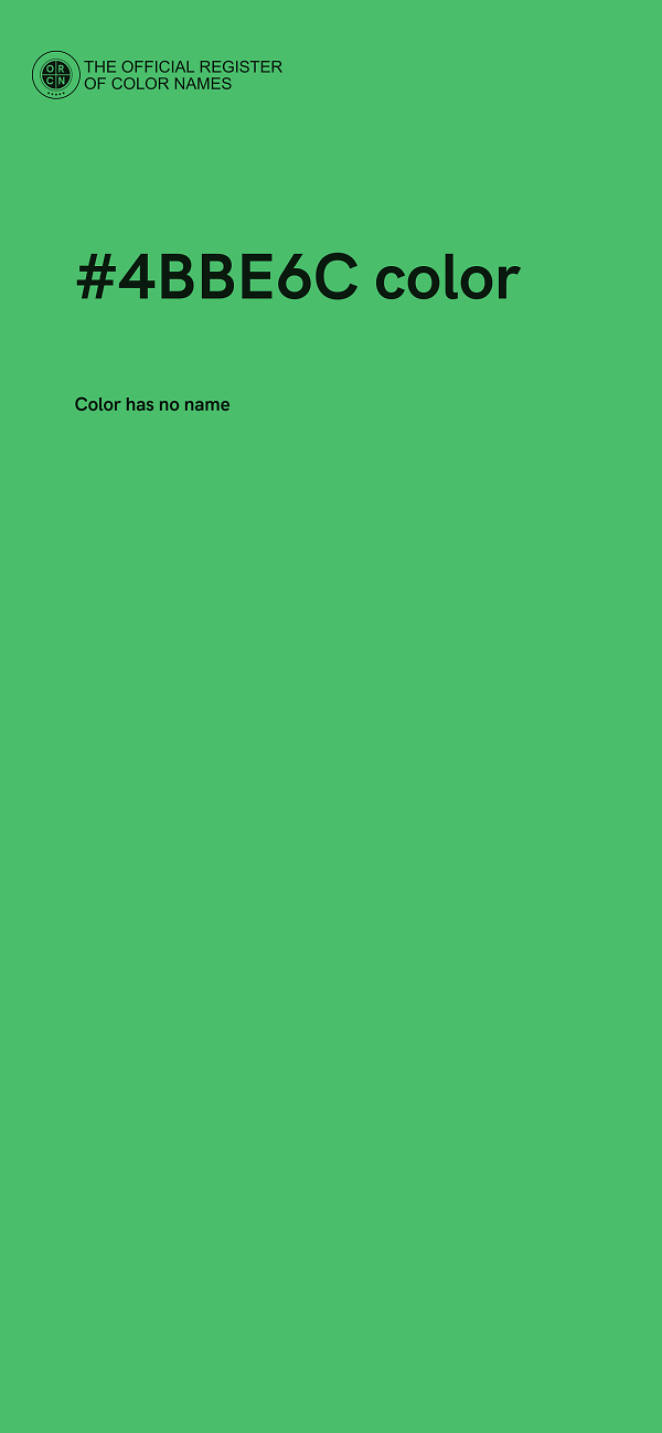 #4BBE6C color image