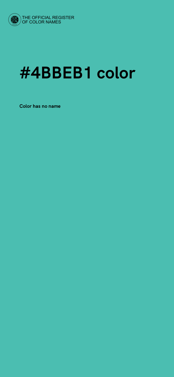 #4BBEB1 color image