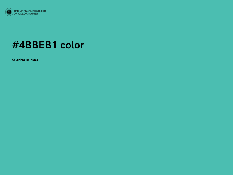 #4BBEB1 color image
