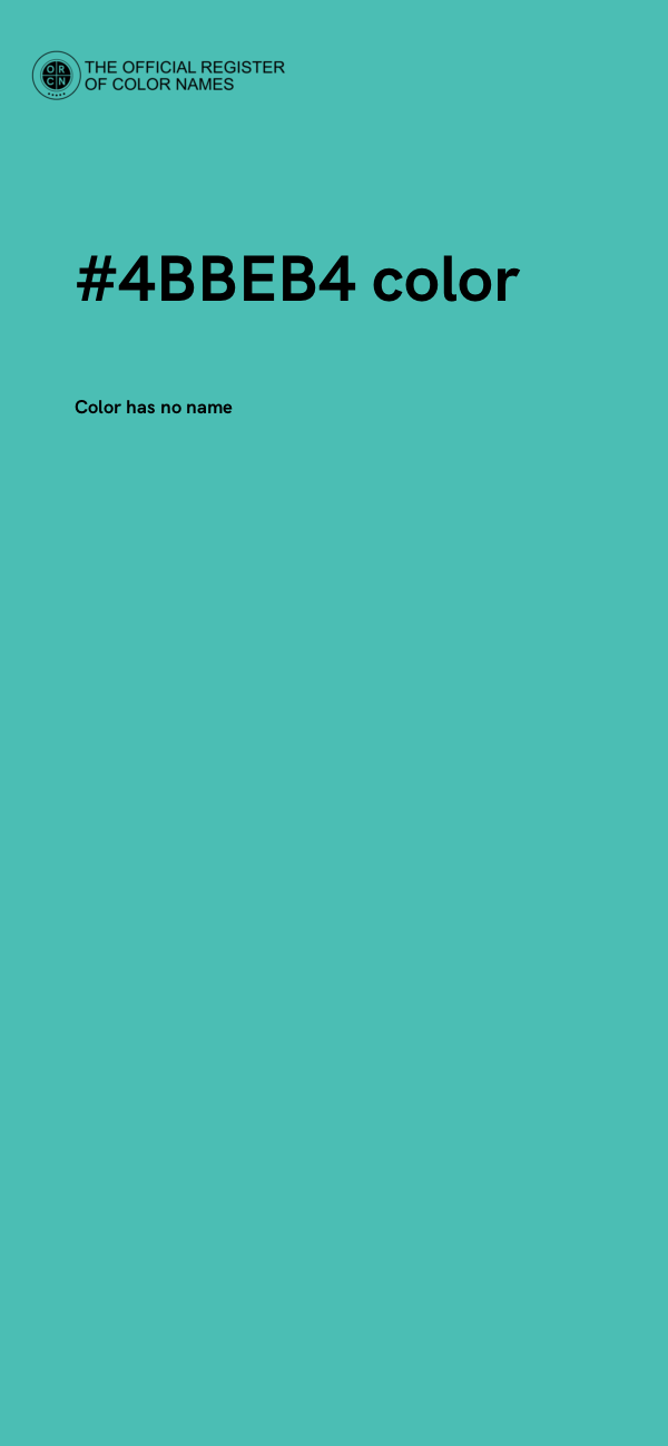 #4BBEB4 color image