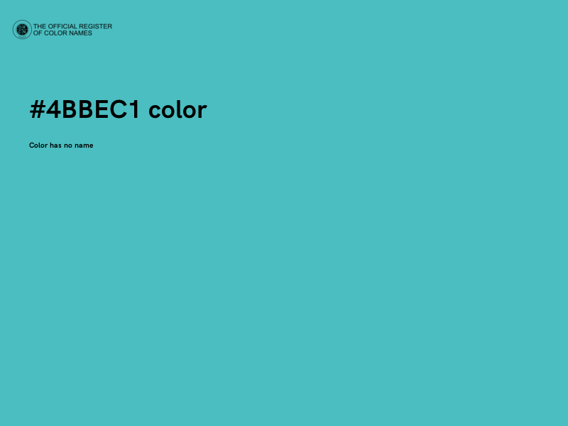 #4BBEC1 color image