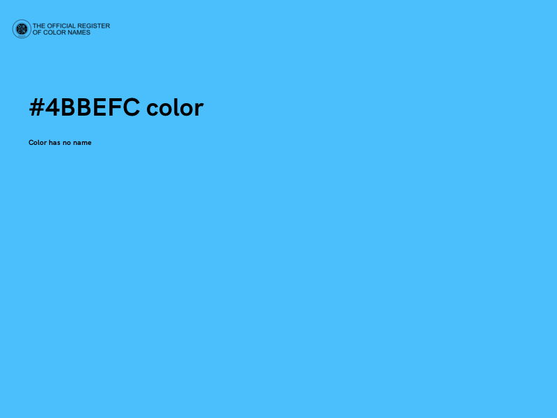 #4BBEFC color image
