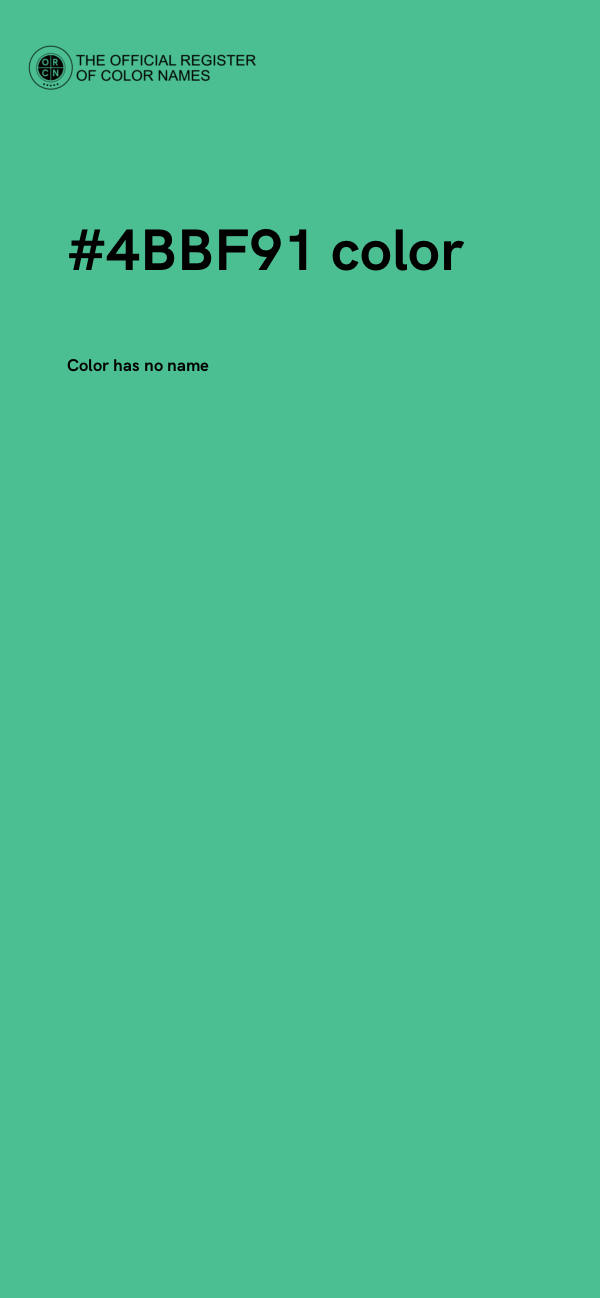 #4BBF91 color image
