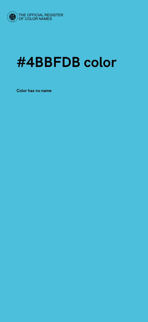 #4BBFDB color image