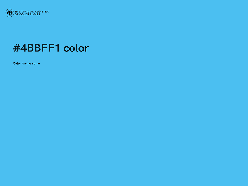 #4BBFF1 color image
