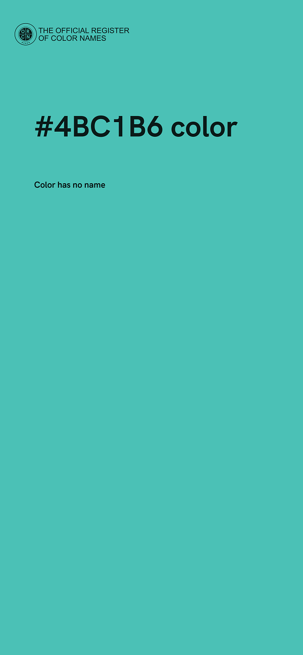 #4BC1B6 color image