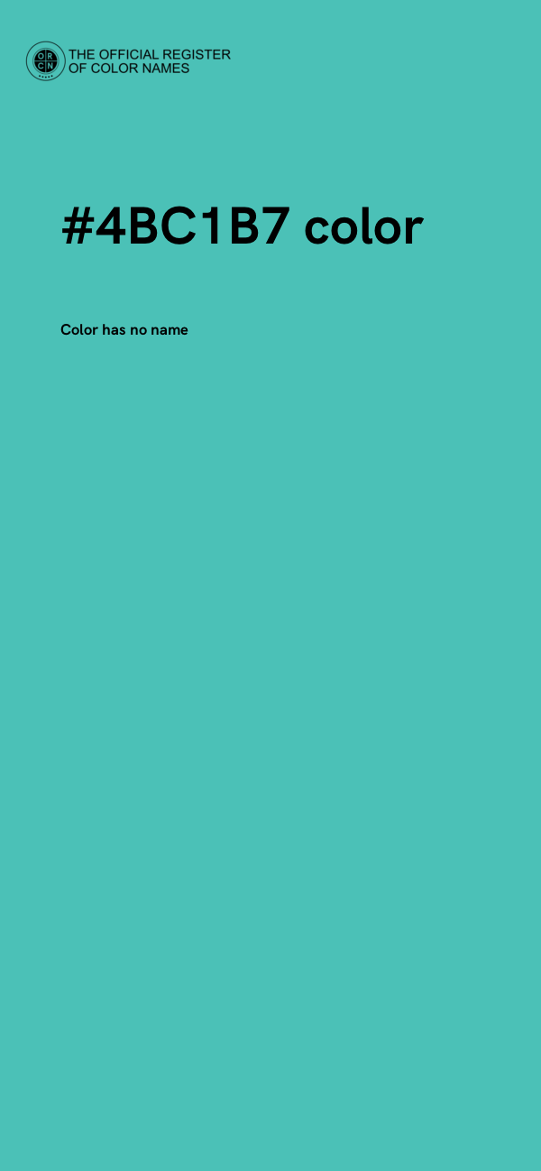 #4BC1B7 color image