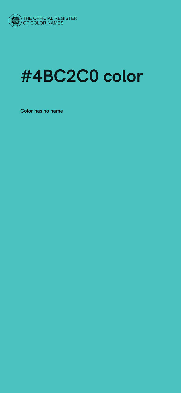 #4BC2C0 color image