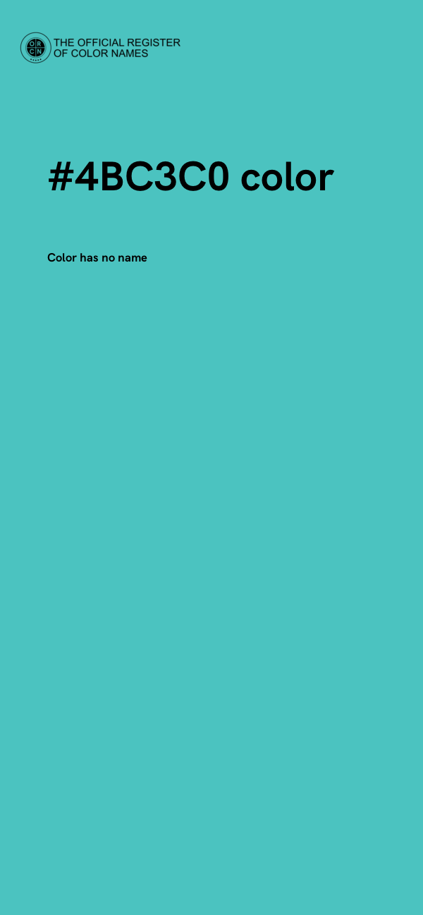 #4BC3C0 color image