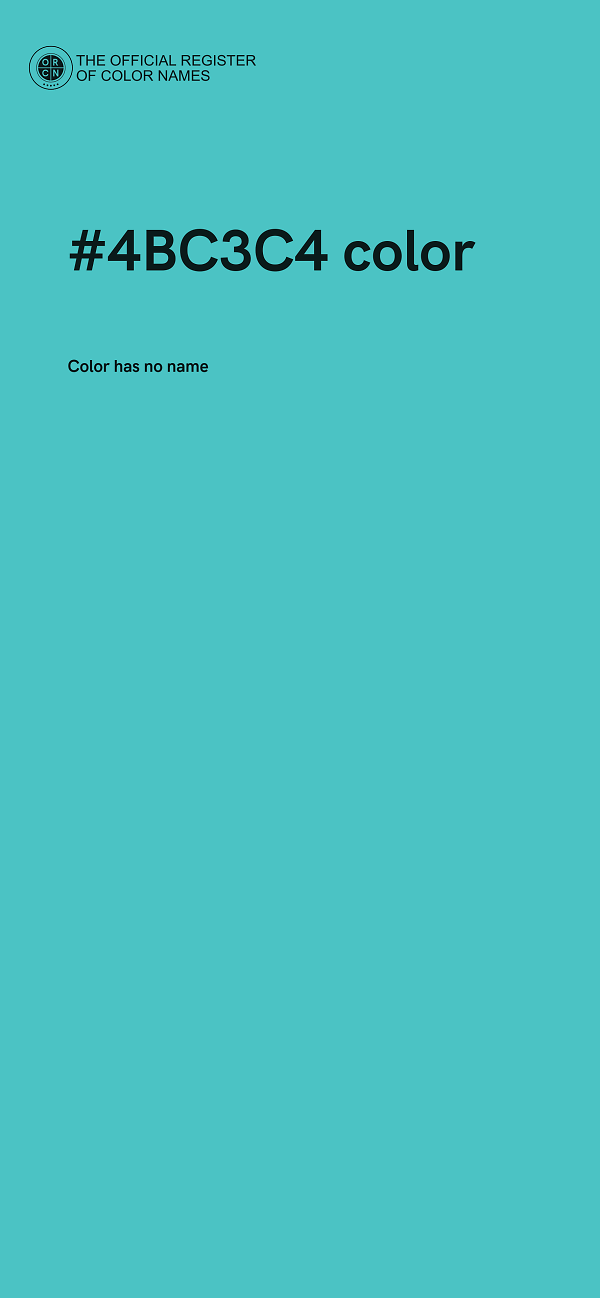 #4BC3C4 color image