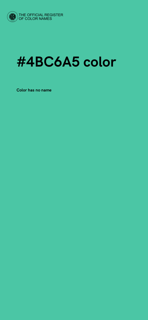 #4BC6A5 color image
