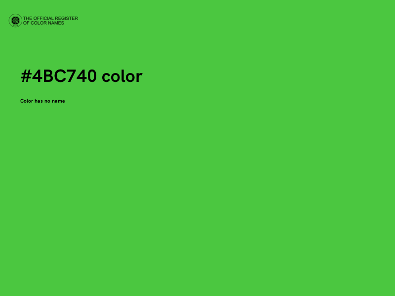 #4BC740 color image