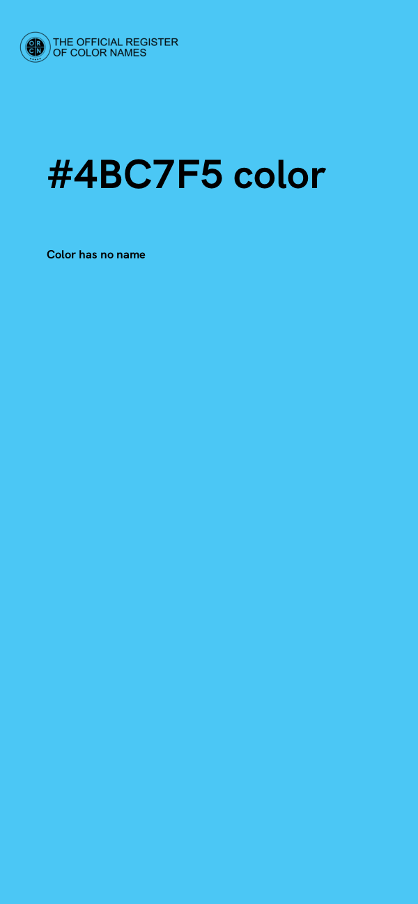 #4BC7F5 color image