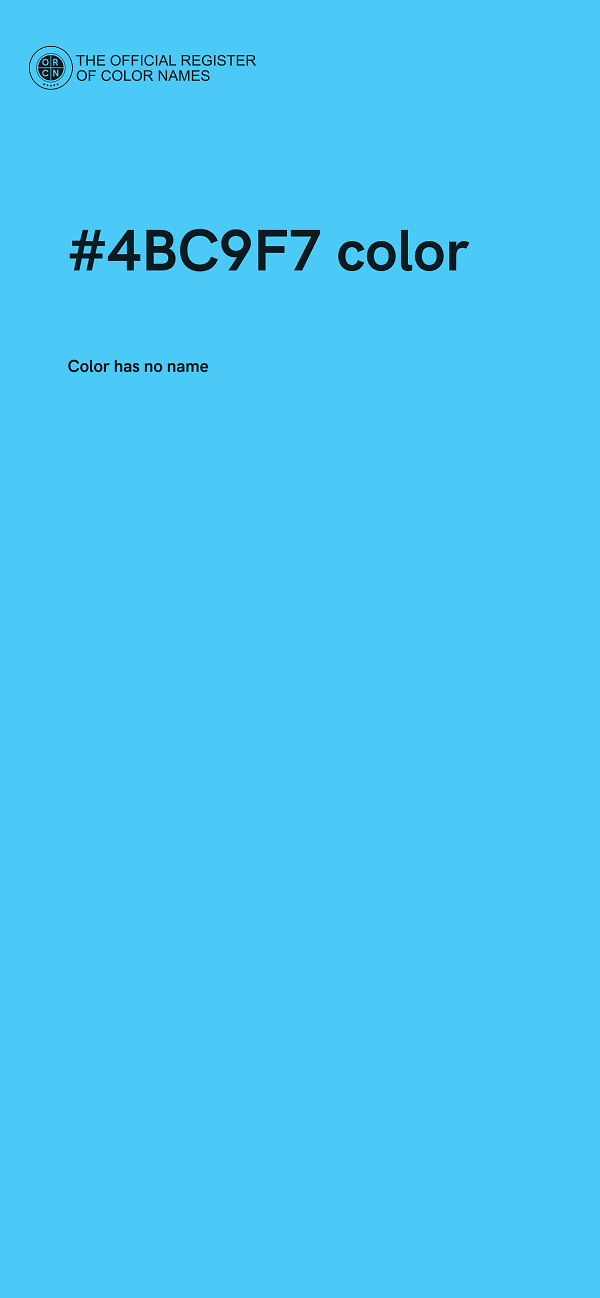 #4BC9F7 color image
