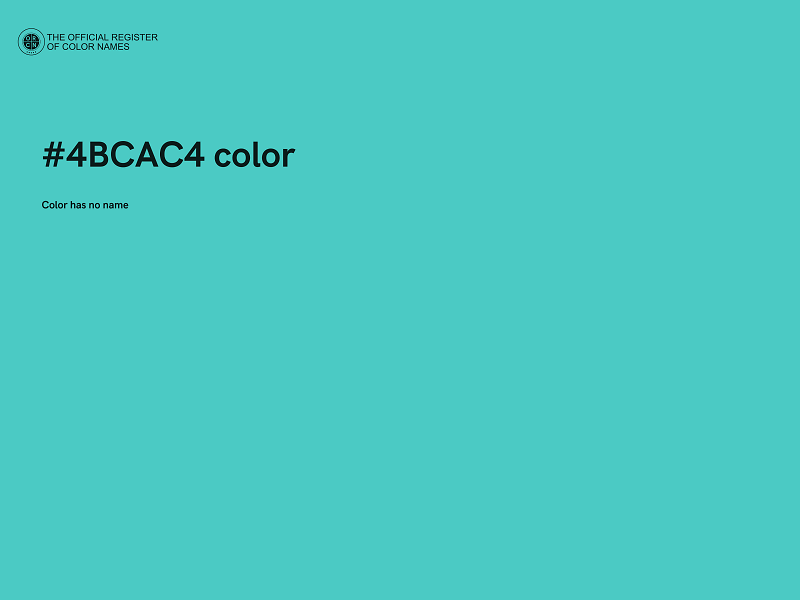 #4BCAC4 color image