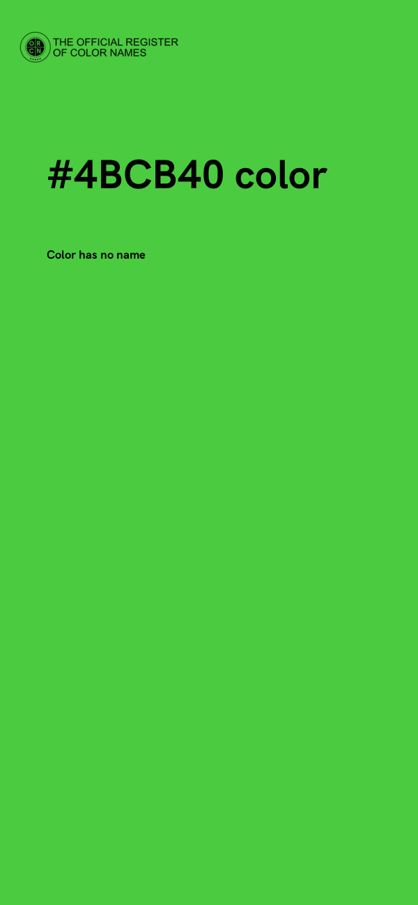 #4BCB40 color image