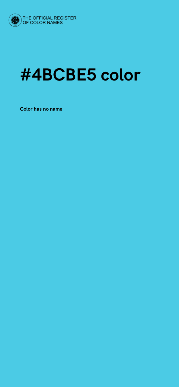 #4BCBE5 color image