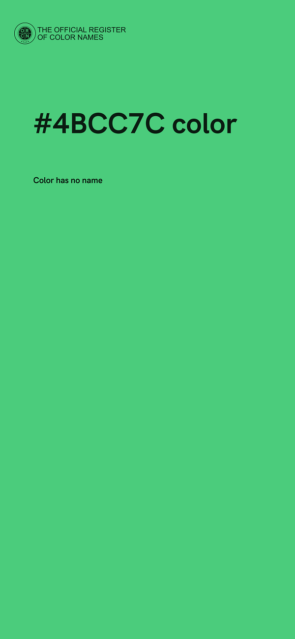 #4BCC7C color image