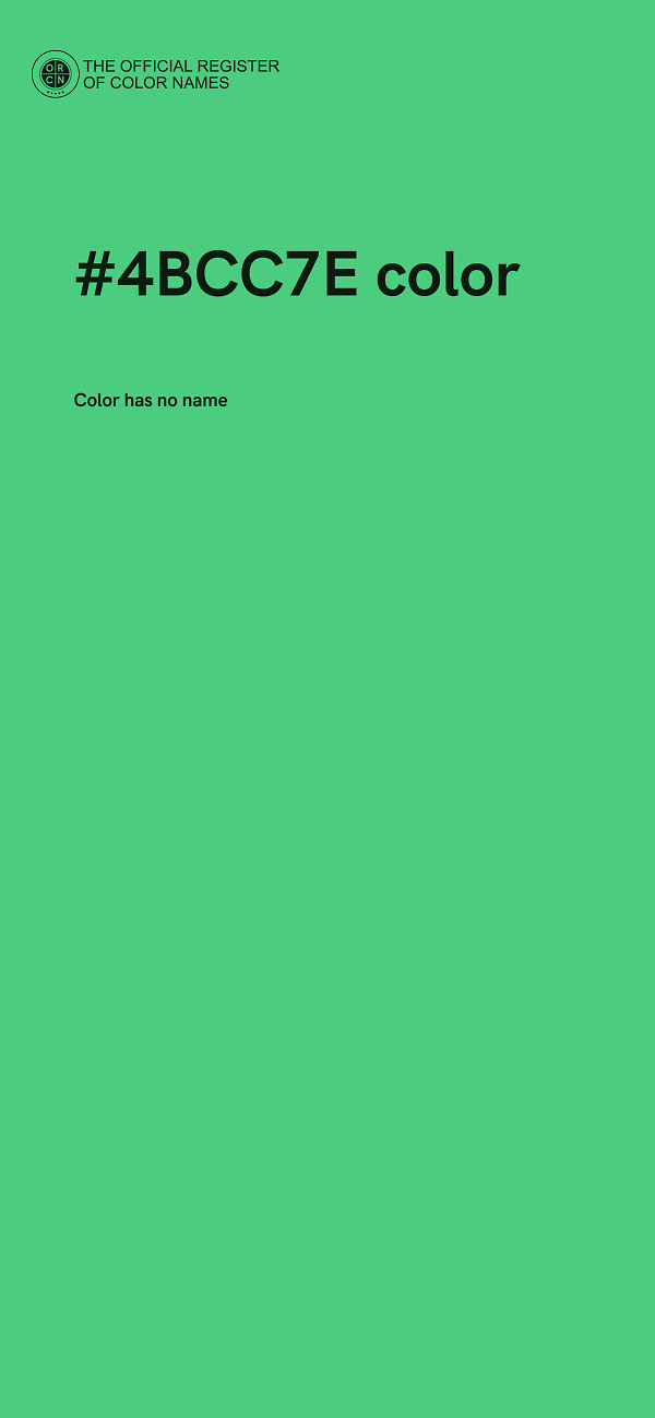 #4BCC7E color image