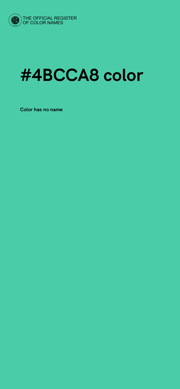 #4BCCA8 color image