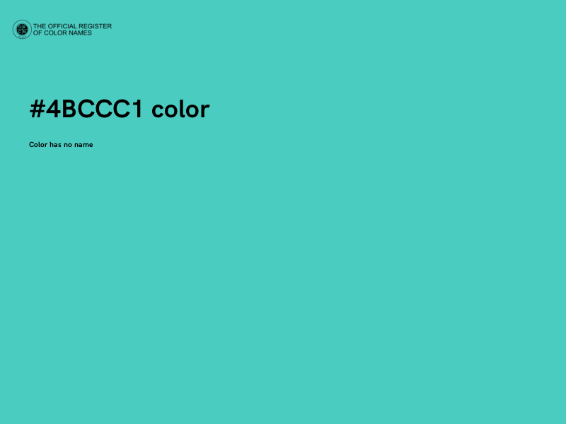 #4BCCC1 color image