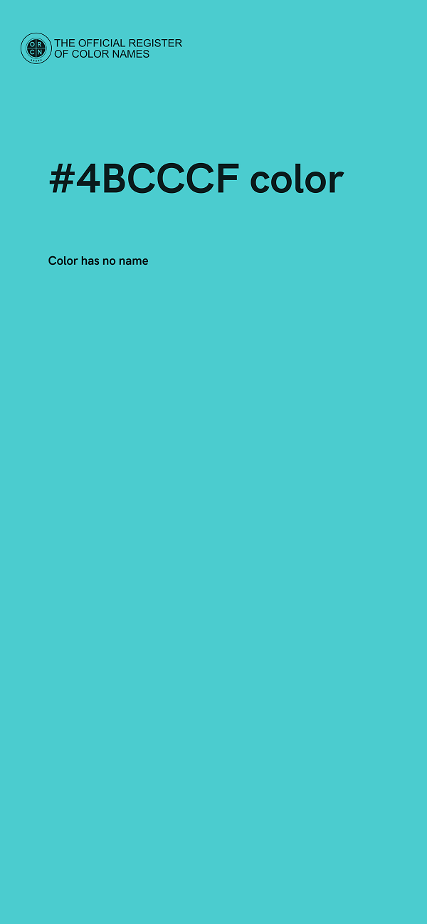 #4BCCCF color image