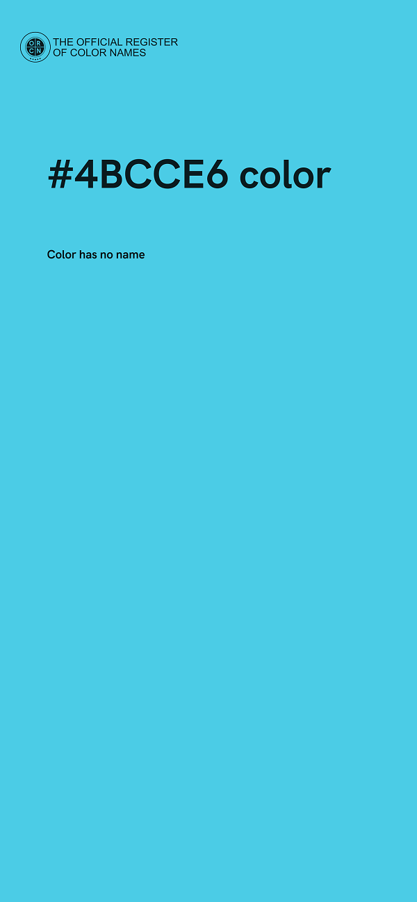 #4BCCE6 color image