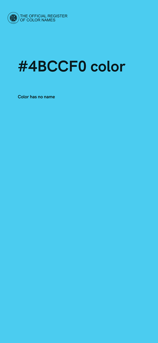 #4BCCF0 color image