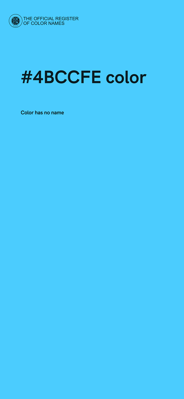 #4BCCFE color image