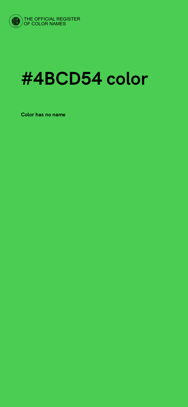 #4BCD54 color image