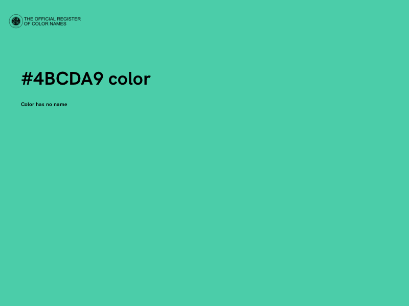 #4BCDA9 color image
