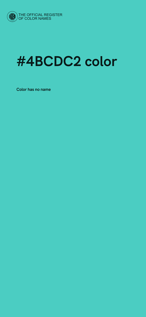 #4BCDC2 color image