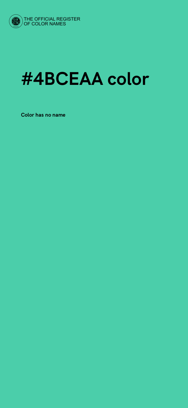 #4BCEAA color image