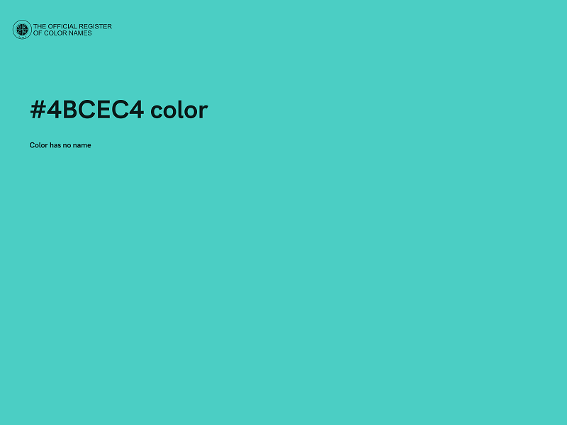#4BCEC4 color image
