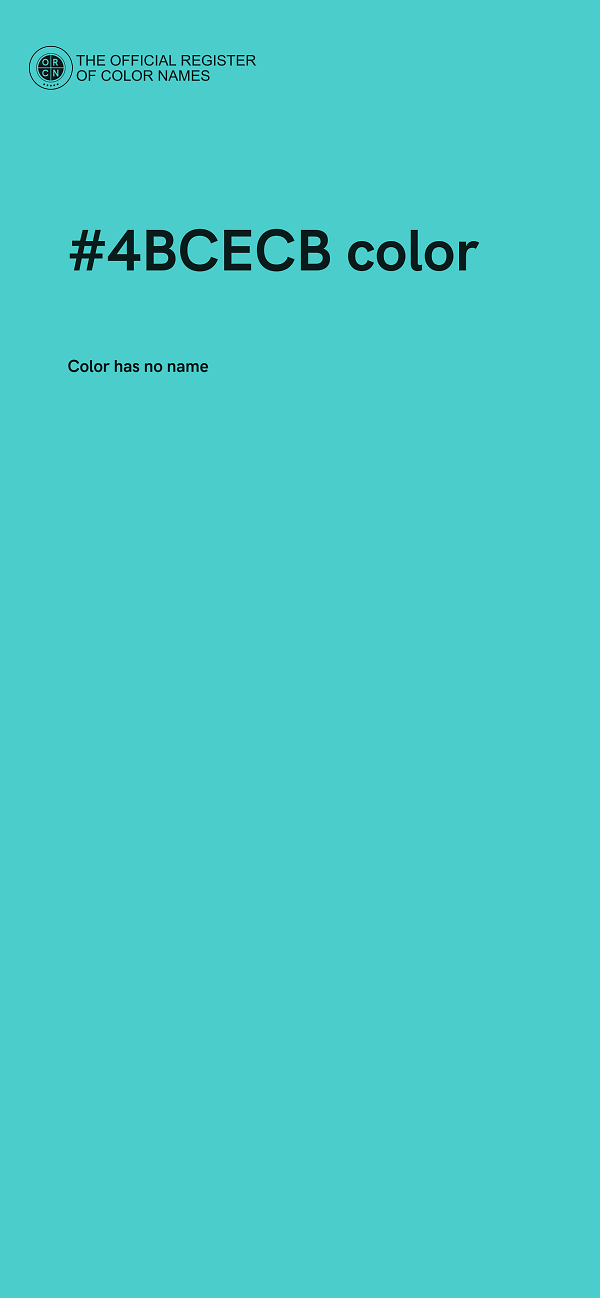 #4BCECB color image