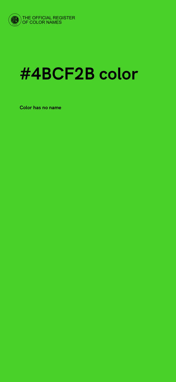 #4BCF2B color image