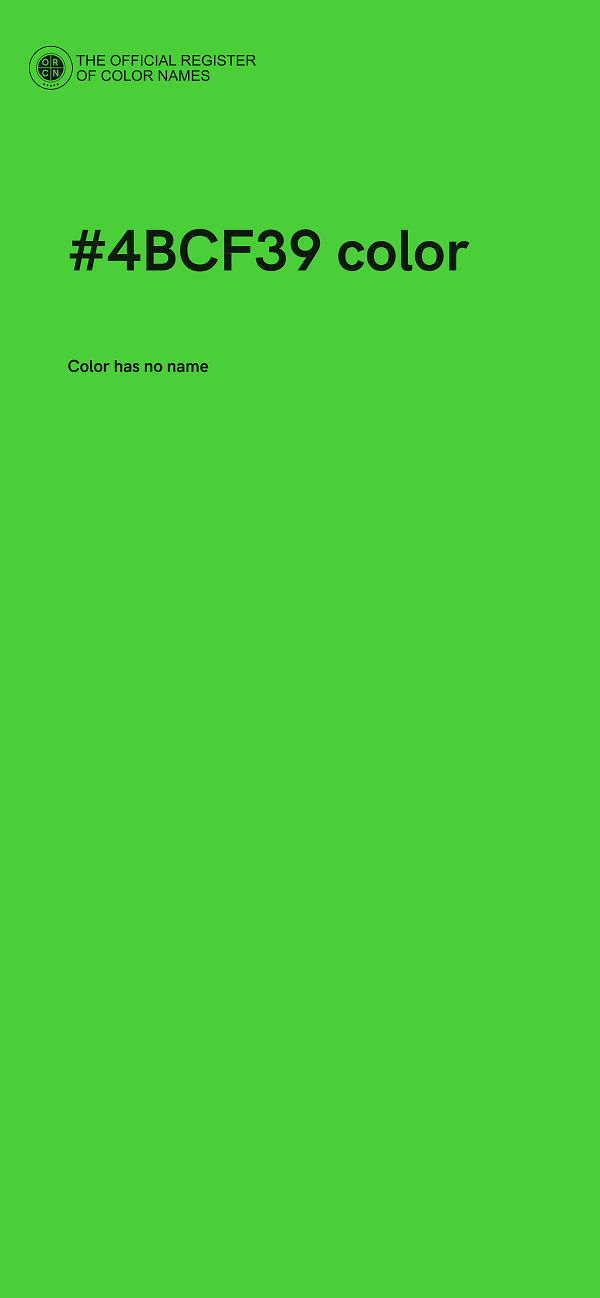 #4BCF39 color image
