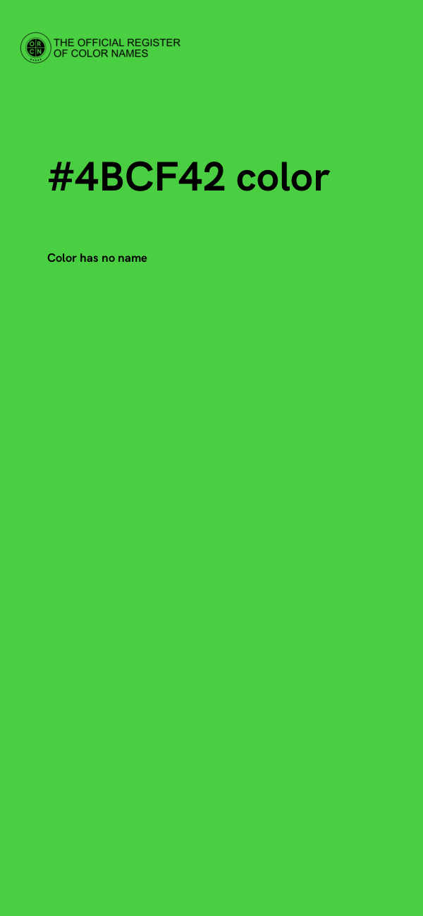 #4BCF42 color image