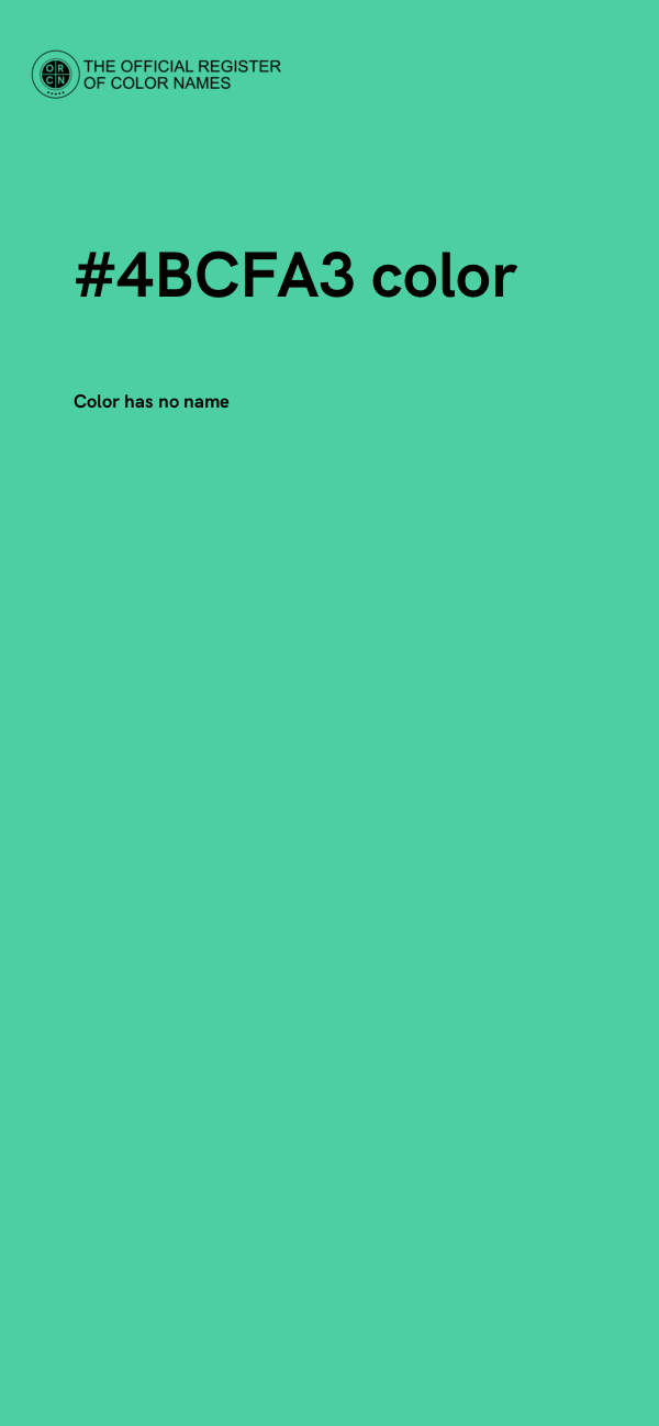 #4BCFA3 color image